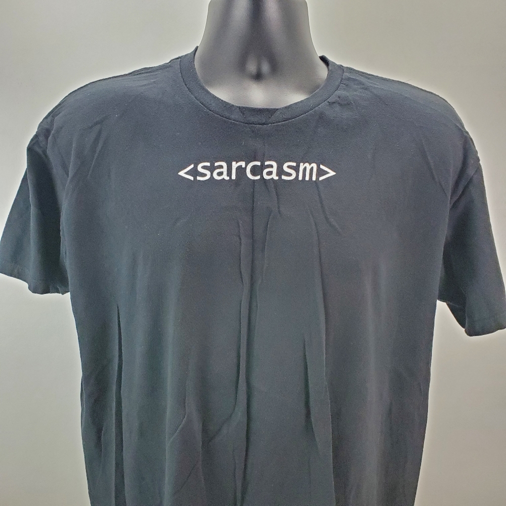 Men's Think Geek Sarcasm Coding T Shirt Black XL